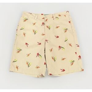 Mens Liquid Flow Utility Shorts 38A Tan Fishing Pattern Hiking Coastal Casual